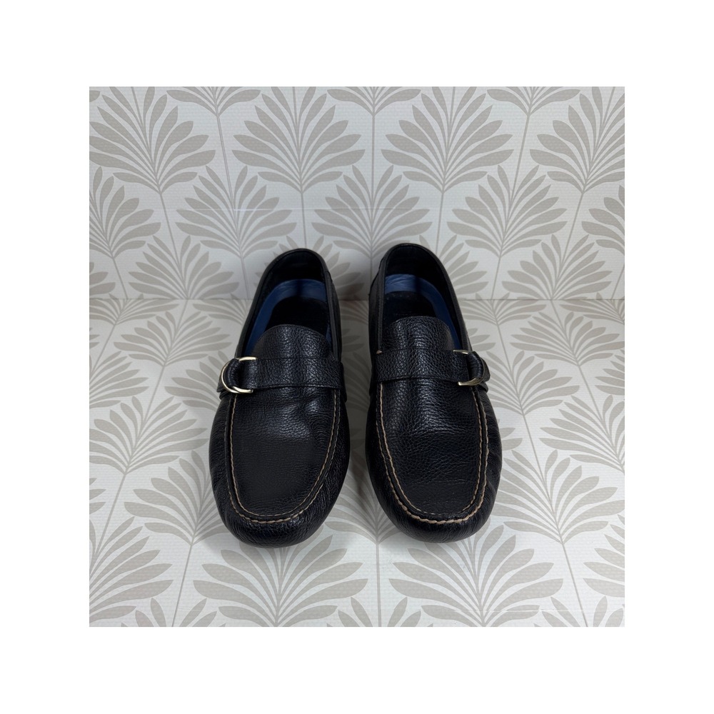 Polo Ralph Lauren Reynolds Black Pebbled Leather Drivers Loafers Mens 11D